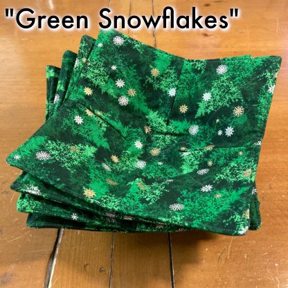 Bowl Buddies - Green Snowflakes