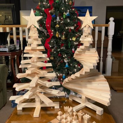 Wooden Christmas Tree - Large - 2 Trees - Cover