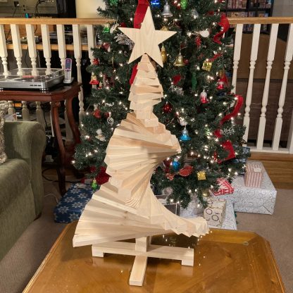 Wooden Christmas Tree - Large - Spiral