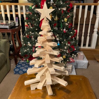 Wooden Christmas Tree - Large - Spread