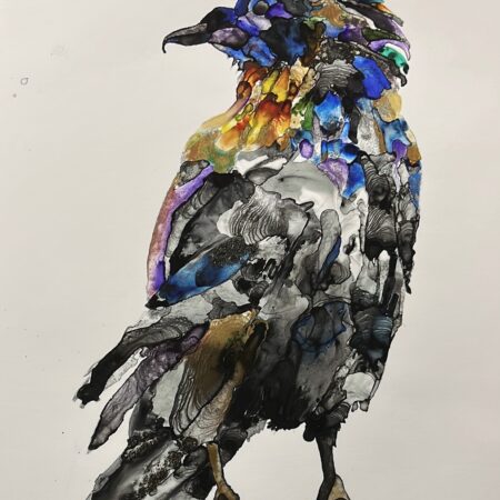 art, raven, acrylic, fine art