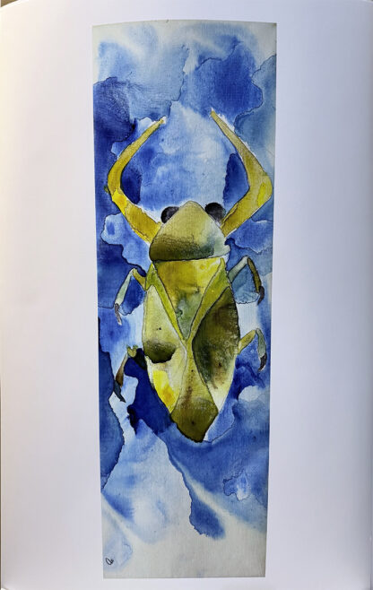 acrylic abstract painting of tar sand beetle